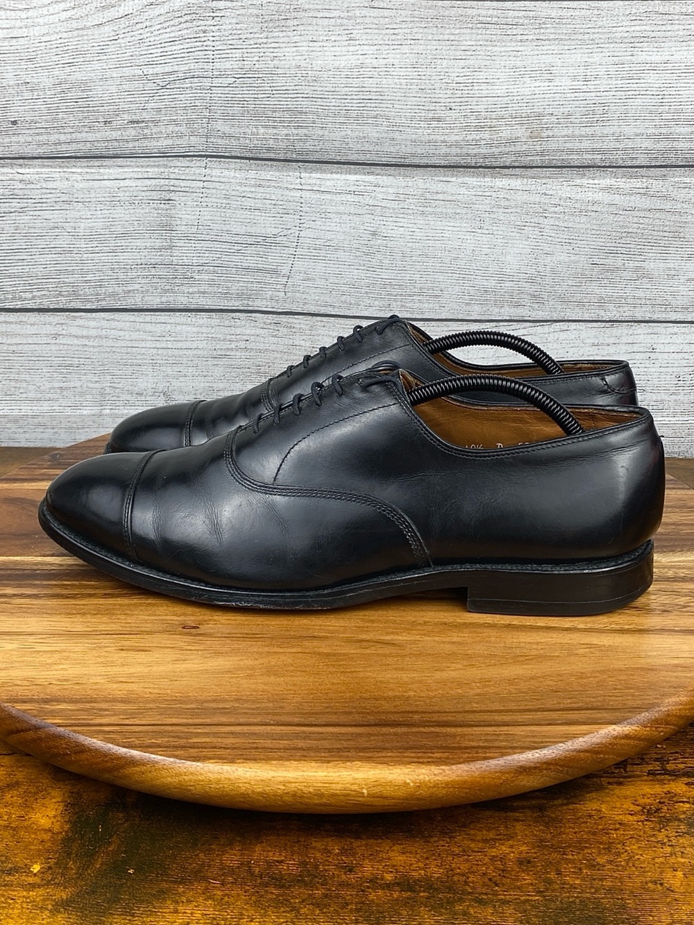 Allen Edmonds Park Avenue Cap Toe Oxford Dress Shoe Black Leather Mens Size 10.5
